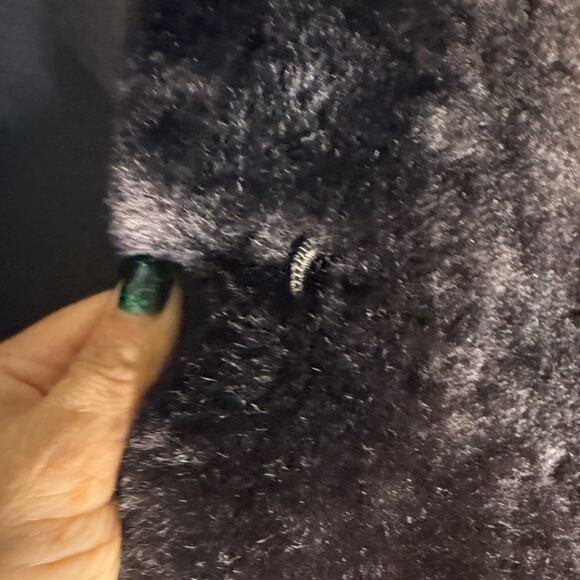 Vtg 50s Fur Coat Swing Style Rolled Cuff Womens Size M Hollywood Glam Mad Men - Picture 7 of 10